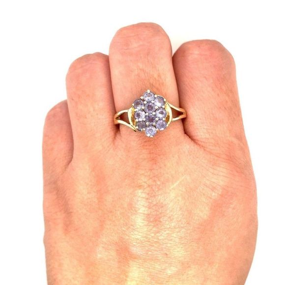 10k Cluster Tanzanite Ring - Picture 6 of 8